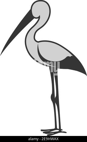 Graustorch, Illustration, Vektor auf weißem Hintergrund. Stock Vektor