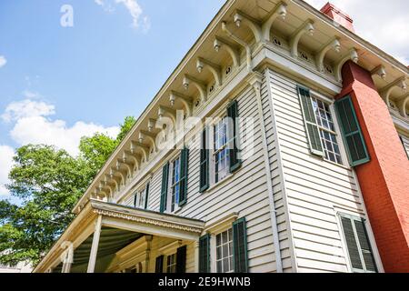 Alabama Montgomery First White House of the Confederacy, Civil war 1835 im italienischen Stil vor dem äußeren Vordereingang, Stockfoto