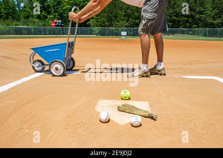 Alabama Alexander City Charles Bailey Sportplex, Baseballdiamantfeldmarkierung, Stockfoto