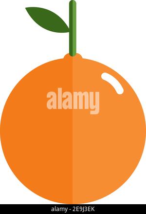 Orange die Frucht, Illustration, Vektor auf weißem Hintergrund. Stock Vektor