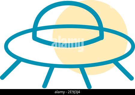 Eine Person UFO, Illustration, Vektor auf weißem Hintergrund. Stock Vektor