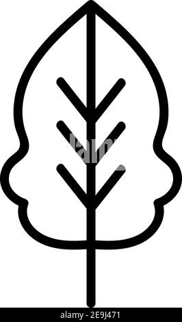 Einfaches weißes Blatt umrandet mit schwarzer Farbe, Illustration, Vektor auf weißem Hintergrund. Stock Vektor