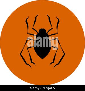 Black Spider, Illustration, Vektor auf weißem Hintergrund. Stock Vektor