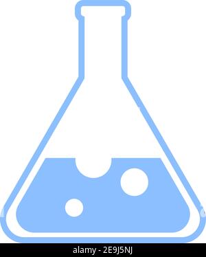 Chemische Flasche, Illustration, Vektor auf weißem Hintergrund. Stock Vektor