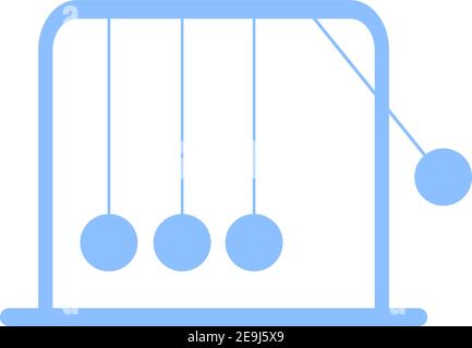 Newtons craddle, Illustration, Vektor auf weißem Hintergrund. Stock Vektor