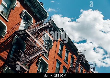 Soho, New York City NY, USA Alte Mietshäuser in SOHO Stockfoto