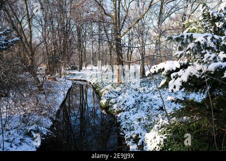 Berlin, Deutschland. Januar 2021, 31st. Schnee liegt im Zoo. Quelle: Jens Kalaene/dpa-Zentralbild/ZB/dpa/Alamy Live News Stockfoto