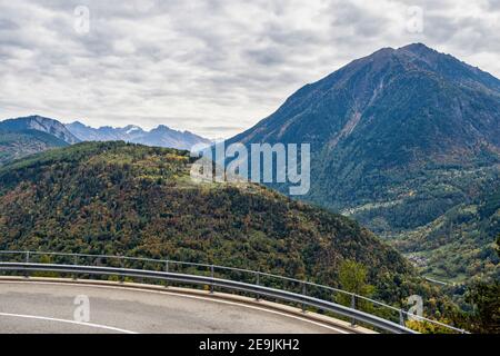 Ort zwischen Col de Montets in Frankreich und Col de la Forclaz in der Schweiz. Stockfoto