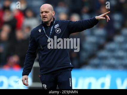 Datei Foto vom 08-03-2020 von Schottland Cheftrainer Gregor Townsend. Ausgabedatum: Freitag, 5. Februar 2021. Stockfoto