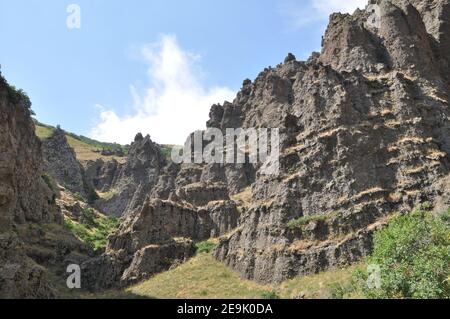 Faszinierende Ansicht der Symphonie der Steine in Garni, Provinz Kotayk, Armenien Stockfoto