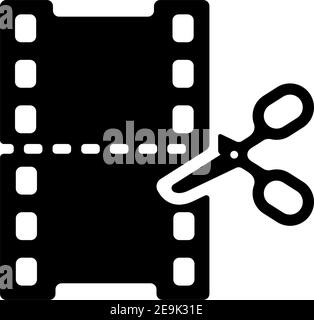 Film Bearbeitung , Video Bearbeitung Vektor Symbol Illustration Stock Vektor