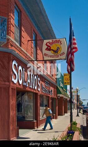 Geschäfte in der 2nd Street in Raton, New Mexico, USA Stockfoto