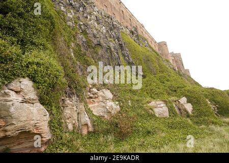 Prächtige Burg in Bamburgh in Northumberland