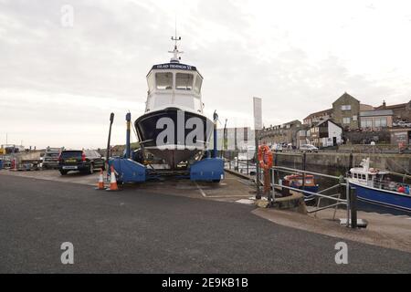 Fischereihafen von Seahouses in Northumberland, England Stockfoto