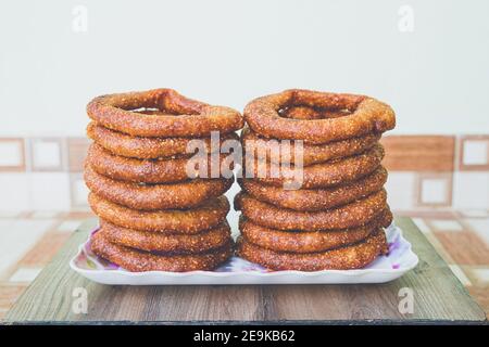 Selroti Berühmten Nepalesischen Stil Süßes Brot Mit Reismehl, Zucker & Ghee. Beliebte Nepalesische Snacks Sel Roti.Nepalesische Küche Nepalesische Küche Stockfoto