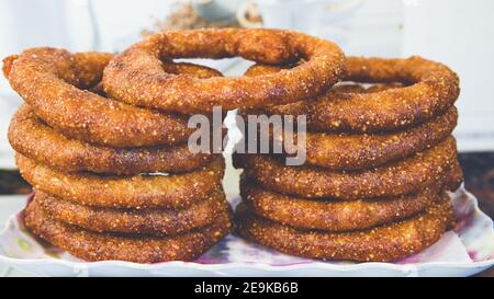 Selroti Berühmten Nepalesischen Stil Süßes Brot Mit Reismehl, Zucker & Ghee. Beliebte Nepalesische Snacks Sel Roti.Nepalesische Küche Nepalesische Küche Stockfoto