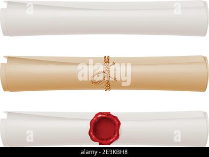 Papierrollen. Vektorgrafik. Stock Vektor
