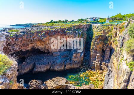 Boca do Inferno Höhle in der Nähe von Cascais, Portugal Stockfoto