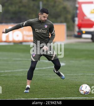 Vitolo Machin von Atletico de Madrid während des Trainings. Majadahonda, Spanien, 4. Februar 2021. Foto von Atletico de Madrid/Pool/AlterPhotos/ABACAPRESS.COM Stockfoto