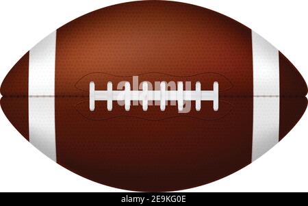 American Football Ball isoliert auf weißem Hintergrund. Vektorgrafik. Stock Vektor