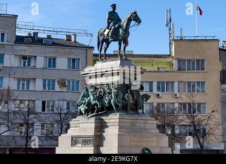 Denkmal für den König Liberator, an den russischen König Alexander II, gebaut 1907 in Sofia, Bulgarien, Europa Stockfoto