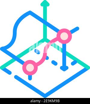 3D Tracking Farbe Symbol Vektor Grafik flach Stock Vektor