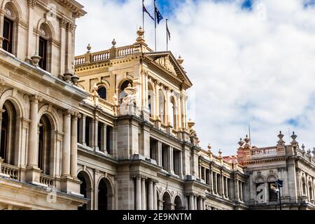 The Old Treasury Building in Downtown Brisbane, Australien, 2021 Stockfoto