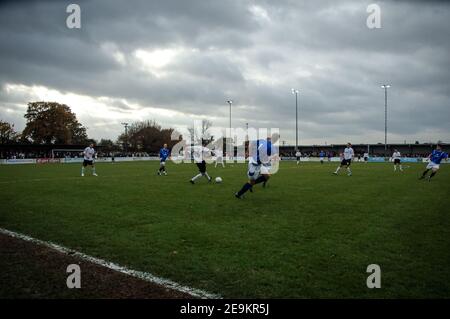 10/11/2007 Billericay 1-2 Swansea. FA Cup erste Runde. New Lodge Stadium. Att: 2.334. Swansea kam von einem Tor nach unten, um nicht Liga Billericay zu schlagen. Stockfoto