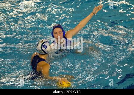 Verona, Italien. Februar 2021, 05th. Kristina Domakhina - Kinef Surgutneftegas during CE Mediterrani vs Kinef Surgutneftgas, Waterpolo EuroLeague Frauenspiel in Verona, Italien, Februar 05 2021 Kredit: Unabhängige Fotoagentur/Alamy Live Nachrichten Stockfoto