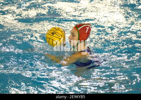 Verona, Italien. Februar 2021, 05th. 2/5/2021 - Paula Rutgers Godina - CE Mediterranei Barcelona während CE Mediterrani vs Kinef Surgutneftgas, Waterpolo EuroLeague Frauen Spiel in Verona, Italien, Februar 05 2021 (Foto von IPA/Sipa USA) Kredit: SIPA USA/Alamy Live News Stockfoto