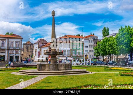 BRAGA, PORTUGAL, 22. MAI 2019: Blick auf den Platz von Carlos Amarante in Braga, Portugal Stockfoto