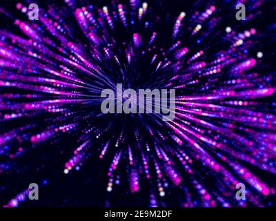 Feuerwerk - abstrakter digital erzeugter unscharfer Hintergrund mit Lichteffekten Stockfoto