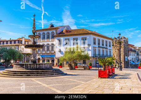 PONTE DE LIMA, PORTUGAL, 24. MAI 2019: Blick auf Chafariz bei Ponte de Lima in Portugal Stockfoto