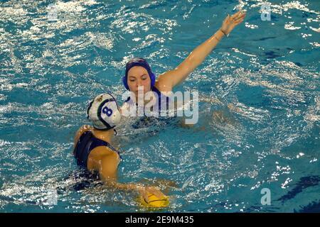 Verona, Italien. Februar 2021, 5th. Verona, Italien, Monte Bianco Pools, Februar 05, 2021, Kristina Domakhina - Kinef Surgutneftegas während CE Mediterrani vs Kinef Surgutneftgas - Waterpolo EuroLeague Frauen Spiel Kredit: Roberto Tommasini/LPS/ZUMA Wire/Alamy Live News Stockfoto