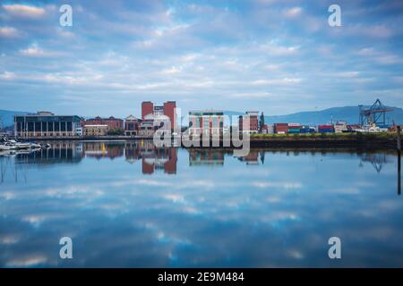 Großbritannien, Nordirland, Belfast, Donegall Quay Stockfoto