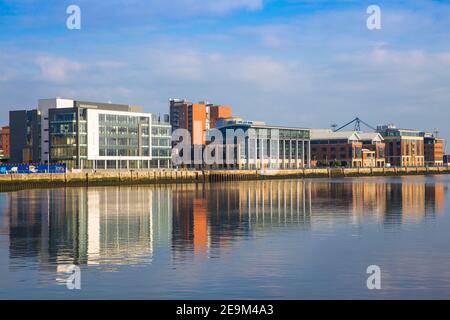 Großbritannien, Nordirland, Belfast, Donegall Quay Stockfoto