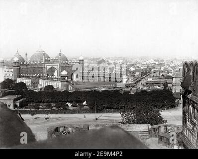 Ende 19th Jahrhundert Fotografie - Jama Masjid oder Perle Moschee, Agra, Indien, c,1890 Stockfoto