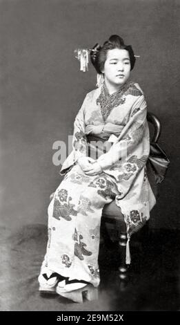 Foto aus dem späten 19th. Jahrhundert - Geisha, Japan, c.1870 Stockfoto