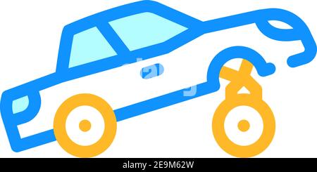 Auto Rapper Farbe Symbol Vektor Illustration flach Stock Vektor