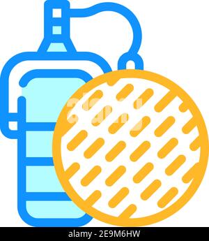 Mikrofon mit Symboldarstellung in Netzfarbe Stock Vektor