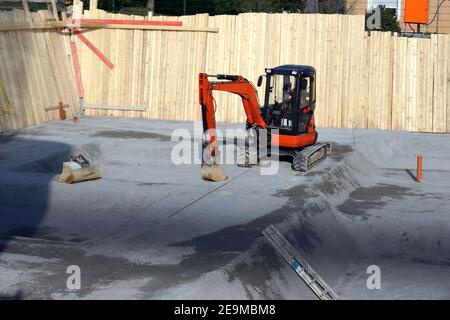 Kelleraushub, Grubenaushub Stockfoto