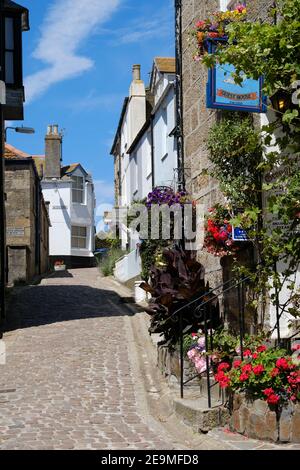 Narrow Streets, St Ives, Cornwall, Großbritannien Stockfoto