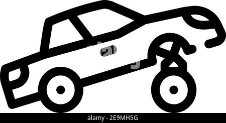 Auto Rapper Linie Symbol Vektor Illustration flach Stock Vektor