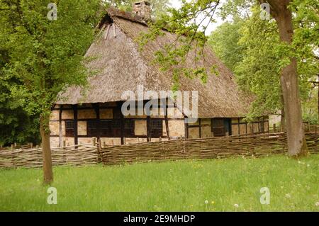 Gebäude in einem Freilichtmuseum in Detmold, Deutschland Stockfoto