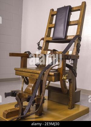 JARRATT, VIRGINIA, USA - elektrischer Stuhl zur Todesstrafe im Greensville Correctional Center, für die Todesstrafe. Stockfoto