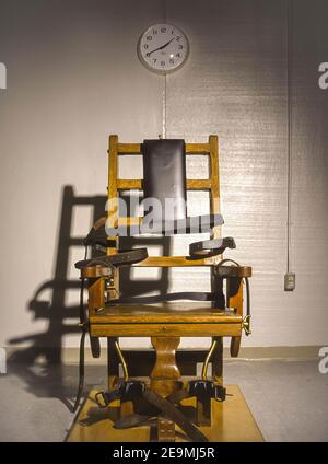 JARRATT, VIRGINIA, USA - elektrischer Stuhl zur Todesstrafe im Greensville Correctional Center, für die Todesstrafe. Stockfoto