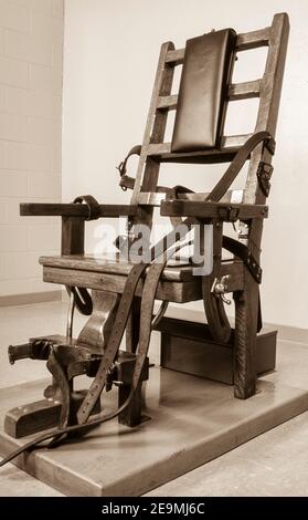 JARRATT, VIRGINIA, USA - elektrischer Stuhl zur Todesstrafe im Greensville Correctional Center, für die Todesstrafe. Stockfoto