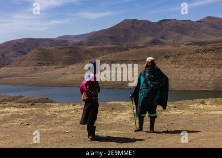 Katse-Staudamm, Königreich Lesotho, Afrika Stockfoto