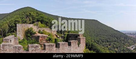 Burgruine Wolfsburg im Pfälzer Wald bei Neustadt an der Weinstraße (Rheinland-Pfalz) Stockfoto