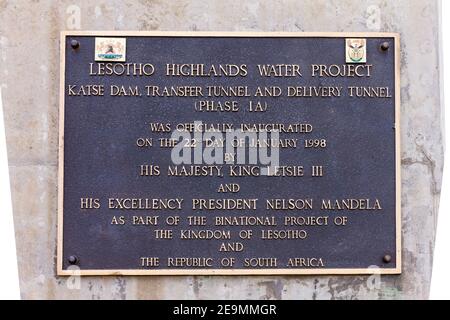 Katse-Staudamm, Königreich Lesotho, Afrika Stockfoto